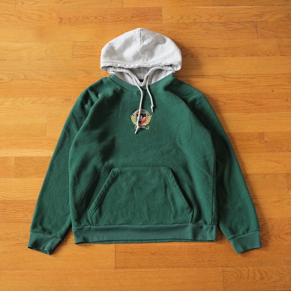Adidas Originals Collegiate Crest Hoodie in Collegiate Green Fleece Mens M Sport